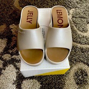 Lemon Jelly Began Platform Slide Sandals